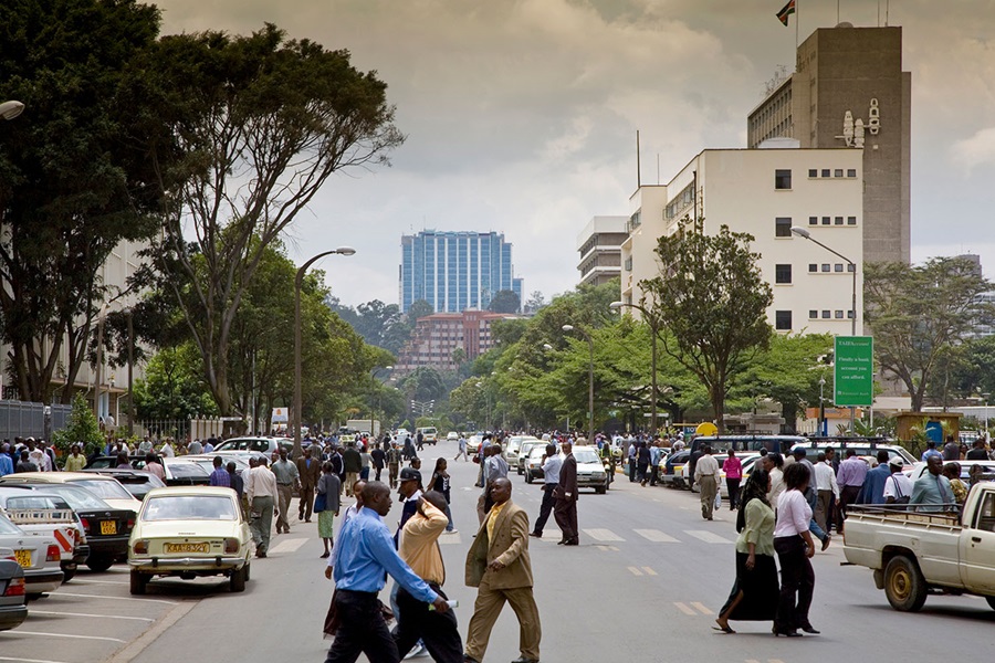 Street scene in Nairobi, Kenya