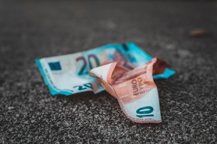 Euros on ground