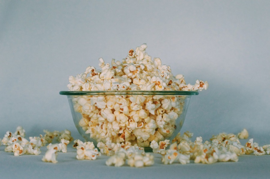 Popcorn in a bowl Netflix streaming services brand