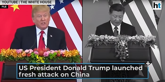 President Trump & President Xi Jinping Source: Hindustan Times via YouTube