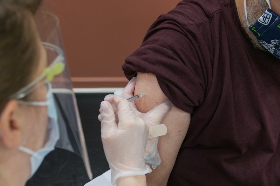 Nurse vaccine patient