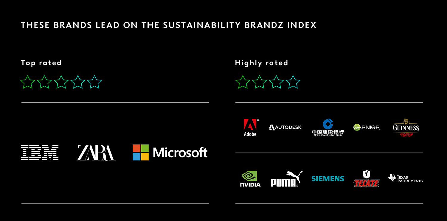 Brands that lead on the Sustainability BrandZ index