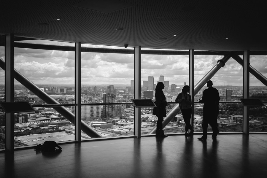 Small group gathering for a business meeting