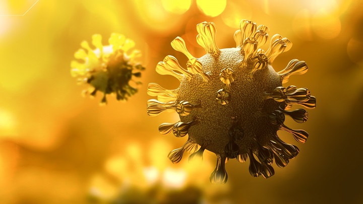 Gold spiky balls