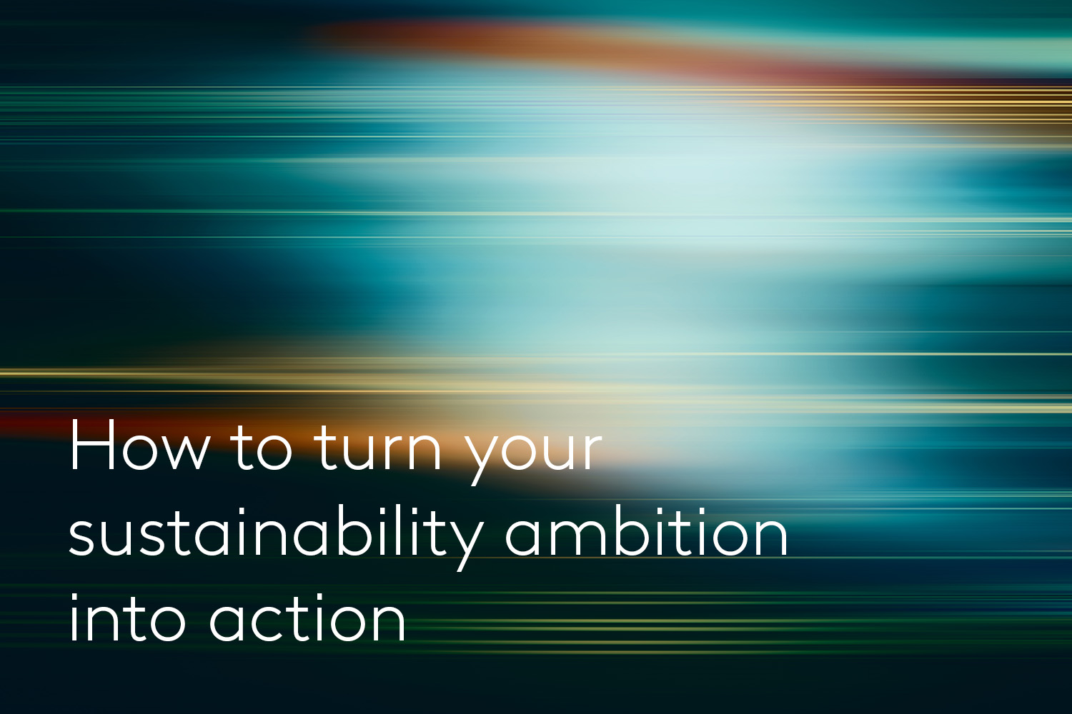 sustainability ambition into action