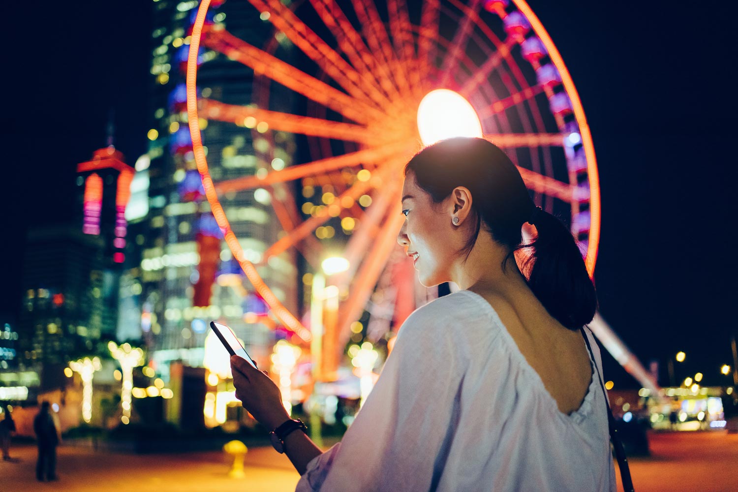 Woman at fairground