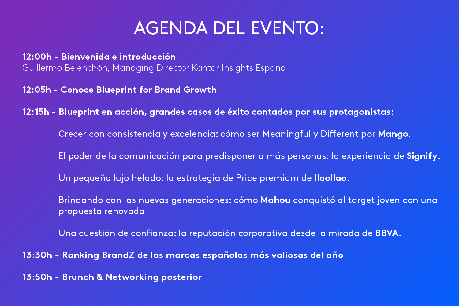 BrandZ Spain 2025 agenda evento