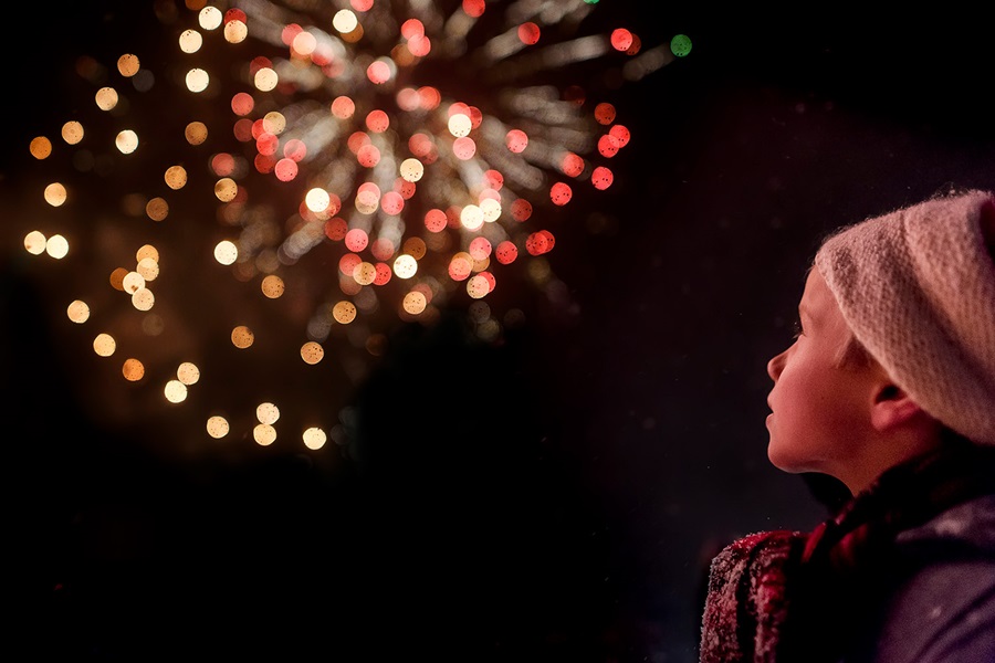 niño en navidad