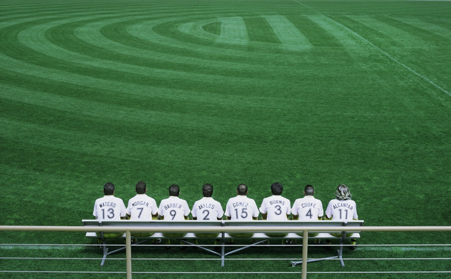 cancha jugadores futbol