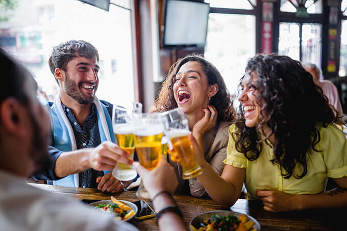 Beer drinking football celebrations