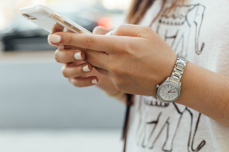 using mobile phone