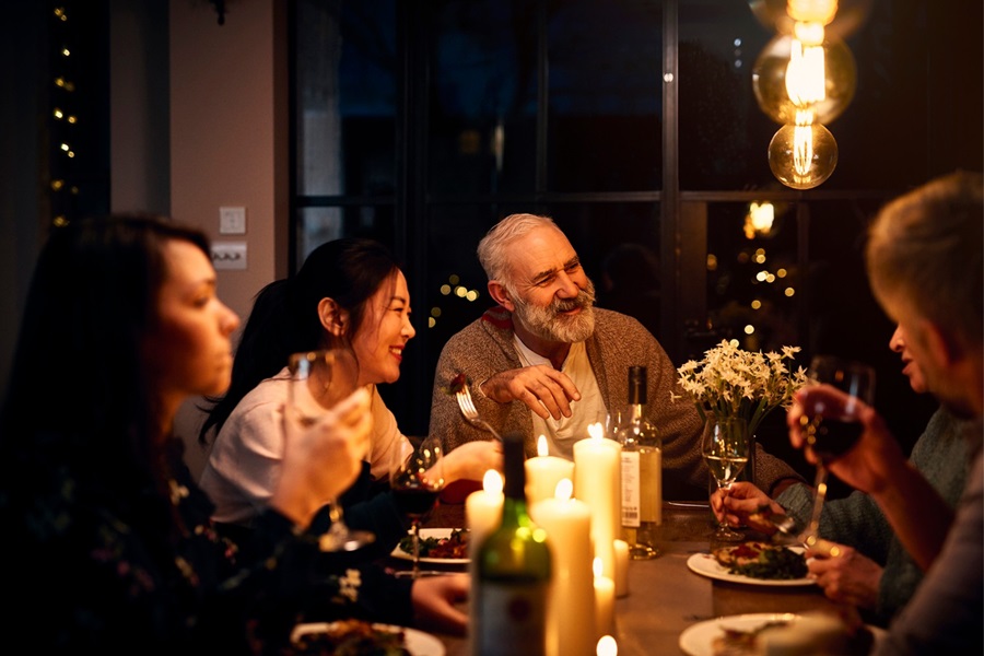 eating together