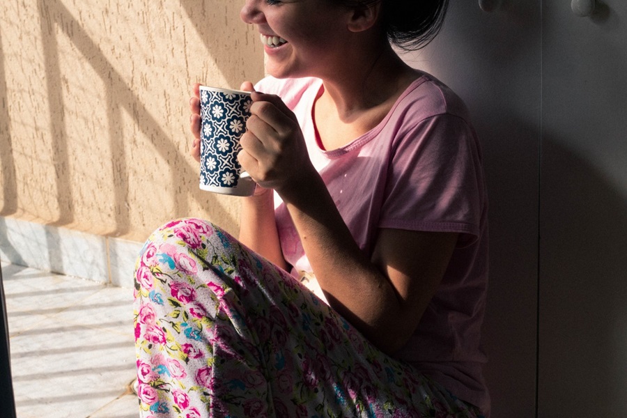 woman in pyjamas