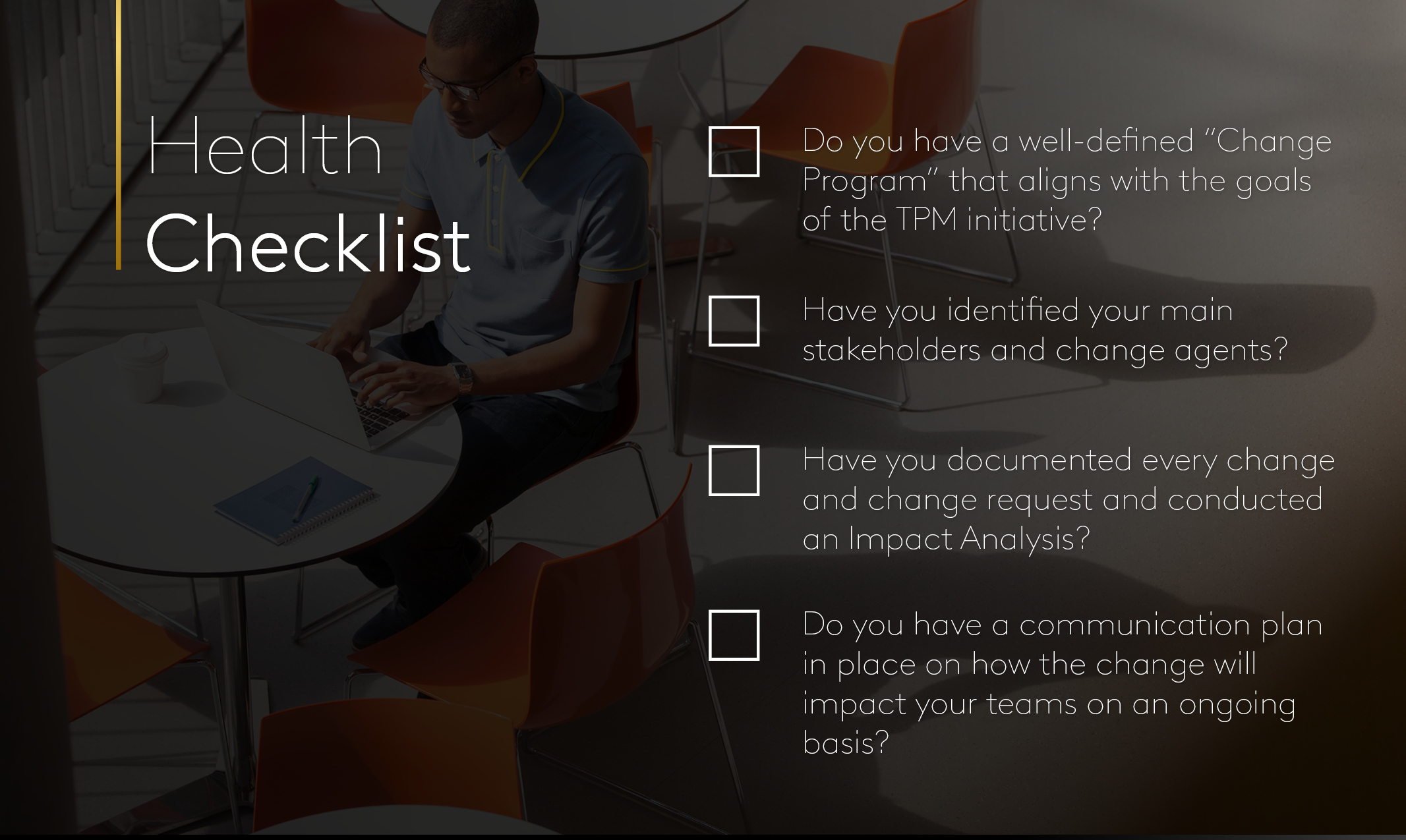 tpx change management checklist