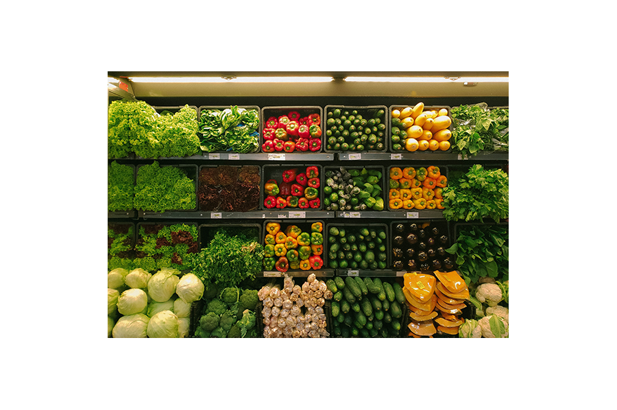 Vegetables in a supermarket