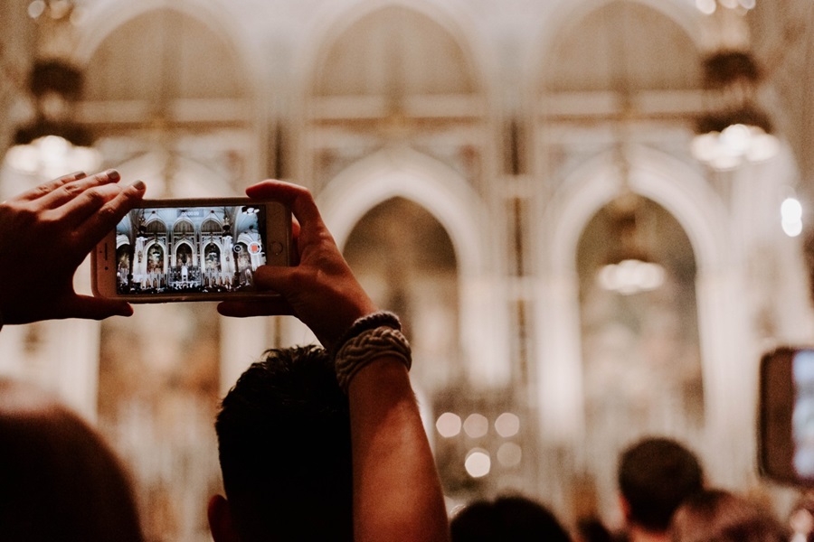 Phone taking a photo