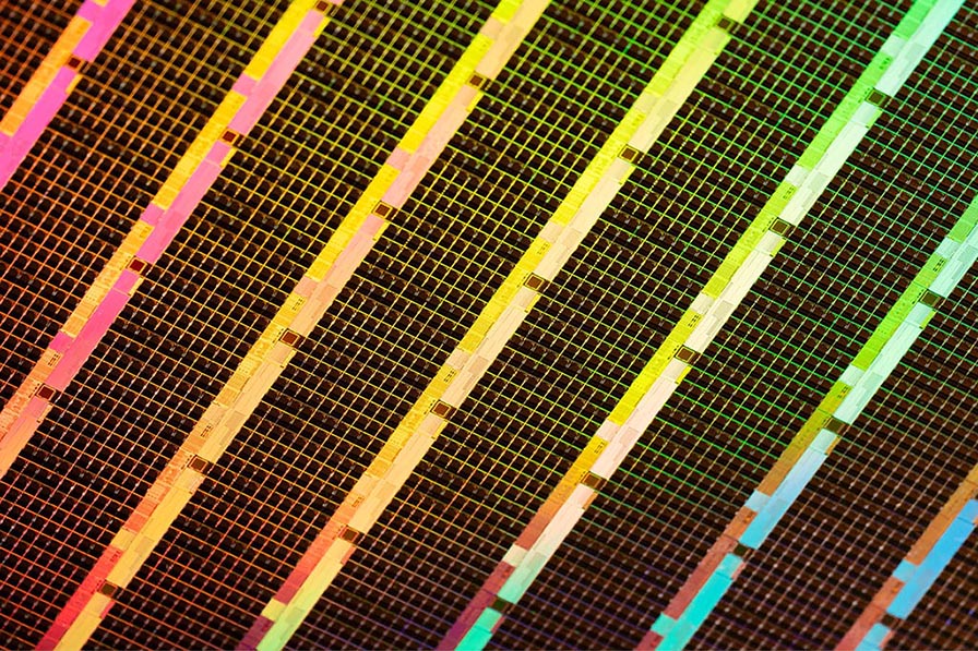 coloured bars of light