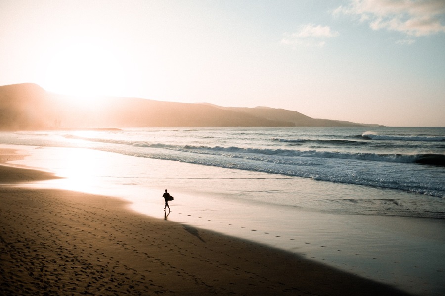 Man on beach